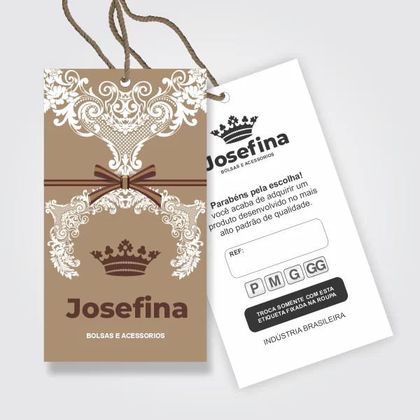 Etiquetas para Roupa Personalizadas Simples de Papel