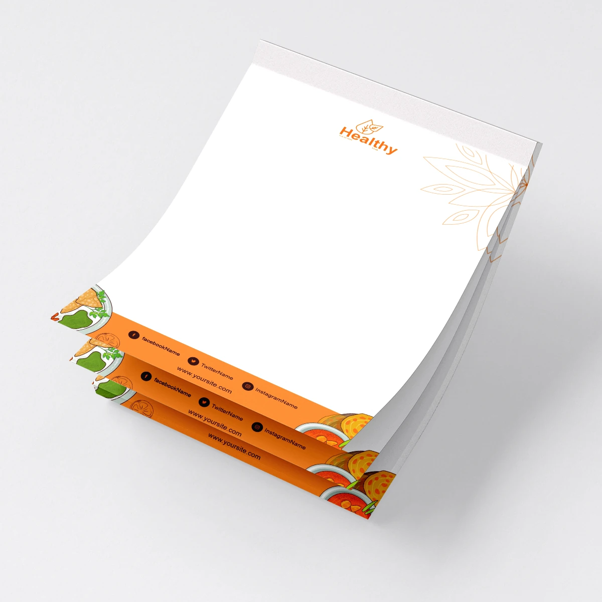 Bloco de anotações com impressão colorida em goiânia