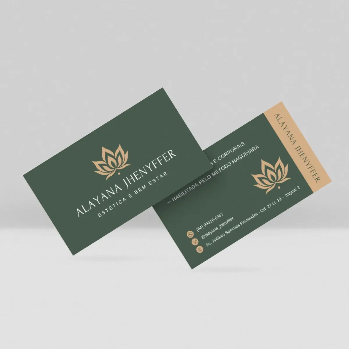 Cartão BOPP fosco com verniz localizado