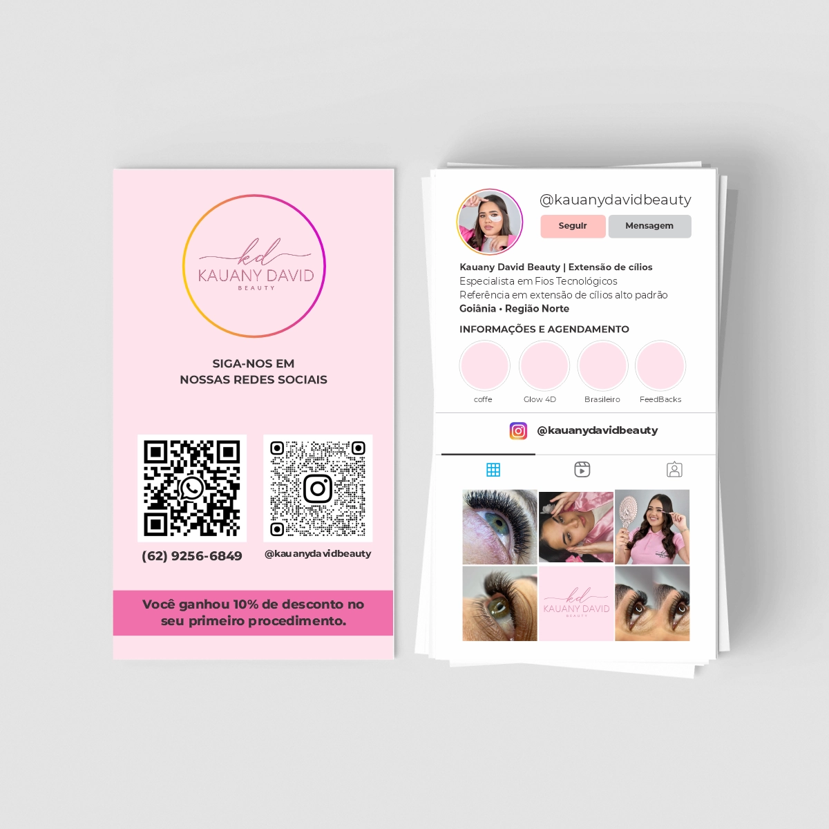 modelo de cartão instagram