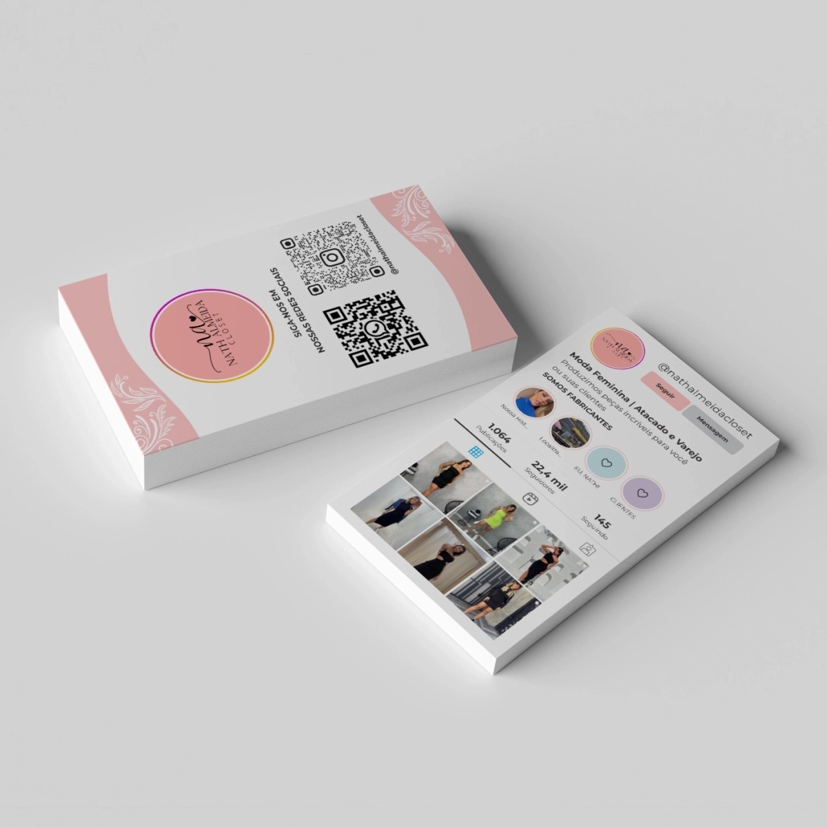 Cartão de Visita colorido Instagram